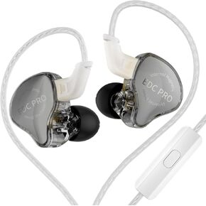 سماعات رأس KZ EDC Pro داخل الأذن، سماعات أذن سلكية HiFi Stereo IEM Dynamic Driver مع كابل قابل للفصل، سماعات أذن عازلة للضوضاء العميقة للمطربين والموسيقيين عشاق الصوت (OFC، Nomic)