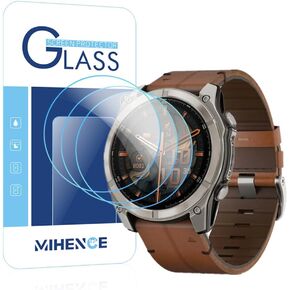 Screen Protector Compatible for Garmin Fenix 8 51mm AMOLED/Solar Smartwatch, 9H Tempered Glass Protective Film (3 PCS)