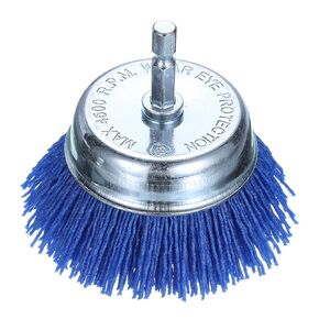 HARFINGTON Nylon Filament Wire Wheel Cup Brush for Drill, Abrasive Brushes Set with 1/4" Hex Shank, 3", Used for Rust/Corrosion/Paint Removal and Scrub Surface
