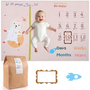 Halloween Newborn Monthly Milestone Blanket Gift Boy & Girl,Blanket Baby's First Year Calendar Growth Chart Nursery Decor, Baby Photo Shower/Registry Gift,60"×40" (Halloween Castle Night)