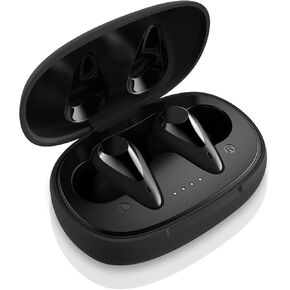 August True Wireless Earbuds EP810 - Bluetooth 5.0 True Wireless Stereo Headphones Touch Control with Type-C Charging Earphones Powerful Bass - iPhone and Android Compatible - Black