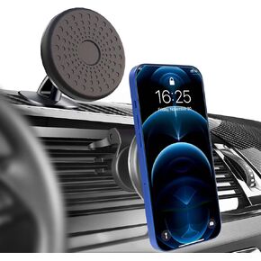 UBeesize Magnetic Phone Mount for Car - 2-in-1 Air Vent and Dashboard Compatible, 360° Rotation, 8 Strong N52 Magnets, Bionic Alligator Clip - Magnetic Car Mount for iPhone Samsung LG Google Pixel