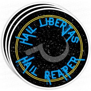 (3Pcs) Hail Libertas Hail Reaper Sticker, Howler Stickers, Red Rising Quote 2" Waterproof Vinyl Decal Sticker Laptop, Water Bottles, Phone, Kindle Merchandise Decor Decal Gifts 2 Inches