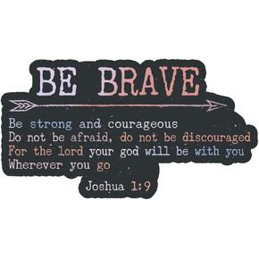 (3PCS) Be Brave Sticker for a Hydro Flask, Bible Verse Sticker, Christian Sticker, Motivational Sticker, Laptop or Water Bottle, Catholic Sticker for Water Bottles, Jesus Sticker