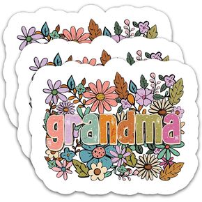 (3Pcs) Nana Mode All Day Every Day Sticker Nana Sticker Grandma Sticker Mimi Sticker Mother's Day Gift – Waterproof Vinyl Decal for Book Laptop Phones Tumbler Water Bottles, Size 3 x 2.3 Inch