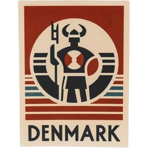 Vagabond Heart Denmark Weatherproof Vinyl Sticker - Danish Souvenir Decal - Denmark Sticker