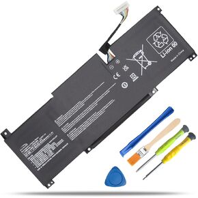 BTY-M491 Laptop Battery Replacement for MSI Modern 15 A10M A10M-028DE A10RAS A10RAS-076FR A10RB A10RB-041TW A10RD A11M A11SB A4M A4MW Summit B15 A11M Stealth 15M Series (White Connector)