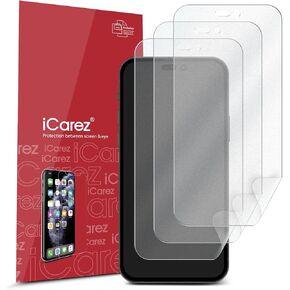 واقي شاشة iCarez HD غير لامع مضاد للوهج لهاتف iPhone 14 Pro Max مقاس 6.7 بوصة [3 عبوات] (صديق للحافظة) ممتاز بدون فقاعات وسهل الاستخدام مع تركيب مفصلي in Kuwait