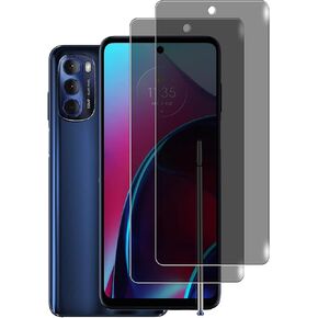 [2 Pack] Privacy Screen Protector for Motorola Moto G Stylus 5G 2022, 9H Hardness, Anti-Scratch, Anti Spy, Tempered Glass Screen Protector for Motorola Moto G Stylus 5G 2022