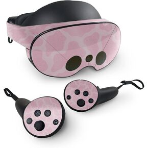 MightySkins Glossy Glitter Skin Compatible with Meta Quest Pro - Pink Giraffe | Protective, Durable High-Gloss Glitter Finish | Easy to Apply, Remove, and Change Styles | Made in The USA