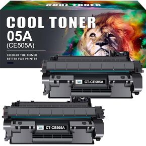 Cool Toner Compatible 05A Toner Cartridge Replacement for HP CE505A Toner Cartridge for HP P2035 P2055DN P2035N P2030 P2050 P2055D P2055X Printer Ink (Black, 2-Pack)