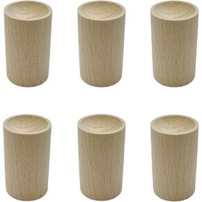 6 Pcs Wood Essential Oil Diffusers, Small Wood Fragrance DIffusers Wooden Aromatherapy Round Diffuser Car Oil Diffuser Wood Essential Oil Diffuser for Home(Walnut Wood)