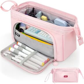 pencil case big pencil pouch pencil box large pencil bag for school, pen cases for adults special pencil cases for girls cute aesthetic big capacity pencil bags with zipper(Green)