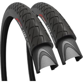 Fincci Set Foldable Slick 26 x 1.95 Bike Tires with Schrader Valve Inner Tubes for Mountain MTB Road Hybrid Bicycle 50-559