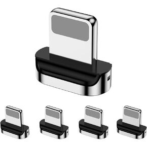 Magnetic Connector Tips Head for USB-C Android Devices (5 Pack), only Compatible 3A Magnetic Charging Cable