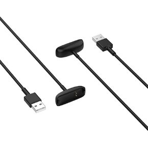 FitTurn Compatible with Fitbit Inspire 2 & Inspire 2 HR Charger USB Charger 3.3ft & 30cm Replacement USB Charger Charging Cable Base Data Sync for Inspire 2 HR Fitness Tracker (30cm-Black)