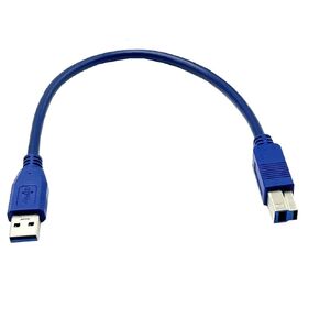 Seadream Angled USB3.0 Printer Cable;1 ft / 30cm SuperSpeed USB 3.0 A Male Plug 90 Degree Left Angle to USB 3.0 B Male Left Angle Cable;Type A to Type B Double Angled Male to Male Cable