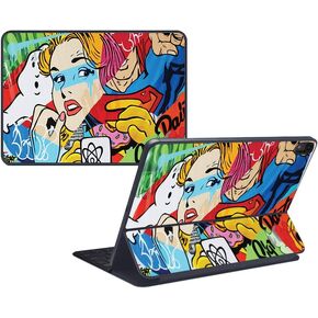 MightySkins Skin Compatible with Apple iPad Pro Smart Keyboard 11" (2018) - Cartoon Mania - Protective, Durable, and Unique Vinyl Decal wrap Cover - Easy to Apply, Remove - Made in The USA