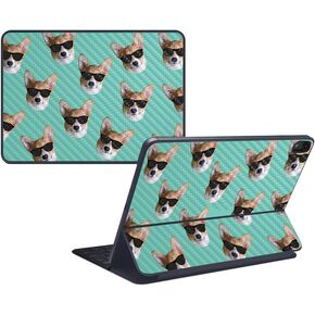 MightySkins Carbon Fiber Skin for Apple iPad Pro Smart Keyboard 11" (2018) - Stranger Alphabet - Protective, Durable Textured Carbon Fiber Finish - Easy to Apply, Remove - Made in The USA