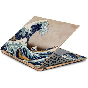 MightySkins Skin Compatible with HP Spectre x360 13.3" Gem-Cut (2019) - Great Wave of Kanagawa | Protective, Durable, and Unique Vinyl Decal wrap Cover | Easy to Apply| Made in The USA