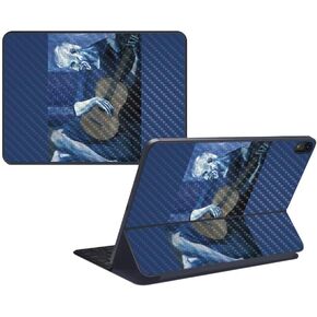 MightySkins Carbon Fiber Skin for Apple iPad Pro Smart Keyboard 12.9" (2018) - Midnight Blossom - Protective, Durable Textured Carbon Fiber Finish - Easy to Apply and Change Styles - Made in The USA