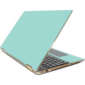 MightySkins Skin Compatible with HP Spectre x360 15.6" Gem-Cut (2019) - Solid Seafoam | Protective, Durable, and Unique Vinyl Decal wrap Cover | Easy to Apply| Made in The USA
