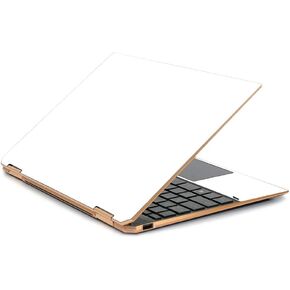 MightySkins Skin Compatible with HP Spectre x360 13.3" Gem-Cut (2019) - Solid White | Protective, Durable, and Unique Vinyl Decal wrap Cover | Easy to Apply| Made in The USA