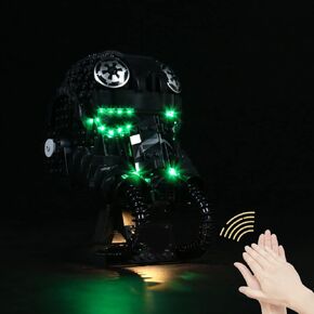 مجموعة إضاءة LED لخوذة الطيار المقاتل Lego 75274، مجموعة إضاءة توصيل USB متوافقة مع Lego 75274 (أضواء فقط، لا توجد نماذج Lego) (كلاسيكي)