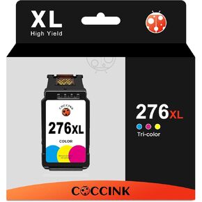 COCCINK CL-276 Ink Cartridge Color for Canon Pixma TS3720 TS3722 TS3522 TS3520 TS3500 TR4720 TR4722 TR4725 TR4700 Printer for Canon 276 XL 276XL Replacement Printer Ink (1 Color)