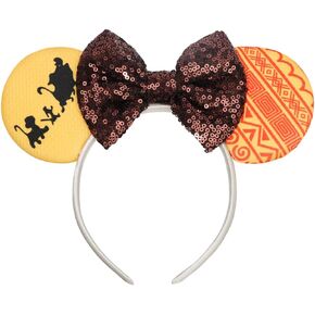 Cruise Mouse Ears Headband, Nautical Ears Sequin Bow Headbands for Adult Women Girls, Parks Ears for Cosplay Accessories Party Decorations