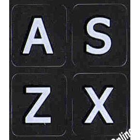 English US Large Lettering (Upper CASE) Black BACKGROUBD Keyboard Stickers Non Transparent for Computers LAPTOPS Desktop Keyboards