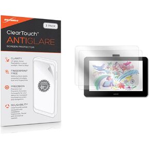 واقي شاشة BoxWave متوافق مع Wacom One - ClearTouch مضاد للتوهج (عبوتان)، طبقة رقيقة غير لامعة مضادة لبصمات الأصابع لجهاز Wacom One