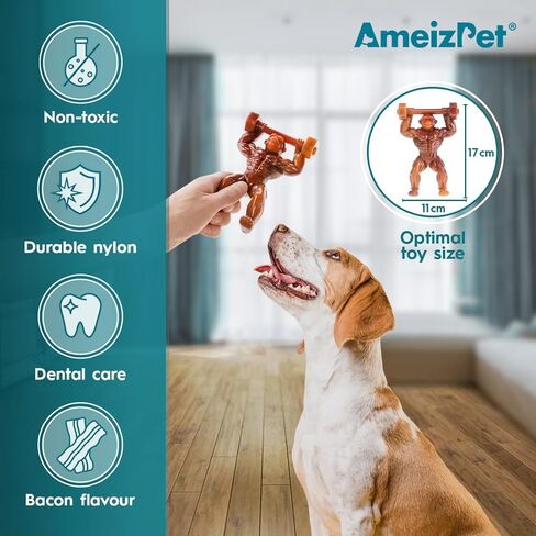 Beef Flavor Joint Dog Chew Toy for Medium/Large Breed Dogs, Indestructible Durable Long Lasting 100% Nylon Dog Chew Toy for Aggressive Chewers - Funny Dog Toy to Keep Them Busy in Saudi Arabia