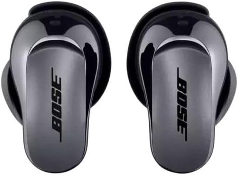 سماعات أذن Bose QuietComfort Ultra True اللاسلكية بتقنية البلوتوث وخاصية إلغاء الضوضاء القابلة للتعديل، صوت مكاني، ما يصل إلى 6 ساعات من وقت التشغيل، حزمة سوداء مع مجموعة أدوات مناسبة in Kuwait