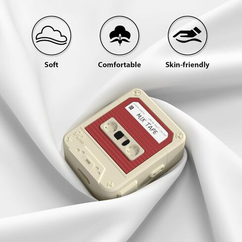 KOREDA Compatible with AirPods Case Cover with Cleaner Kit, Funny Cassette Tape Design Case for AirPod 1st/2nd Generation Charging Case, Cute Cartoon Silicone Protective Case for Apple AirPods in Saudi Arabia