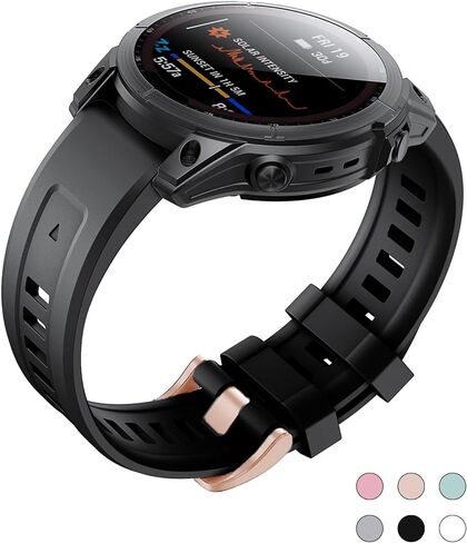 سوار ساعة 20 ملم لـ Garmin fenix 5s plus fenix 6s fenix 7s pro Quickfit 20 شريط بديل لـ garmin epix 2 42 ملم حزام قصير قياسي وردي ذهبي ناعم للنساء in Saudi Arabia