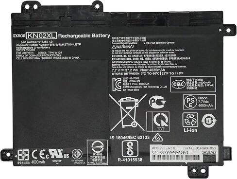 KN02XL 37.2Wh 4835mAh استبدال بطارية HP Pavilion x360 Convertible 11-AD 11-adxxxTU 11M-AD000 سلسلة الكمبيوتر المحمول HSTNN-LB7R HSTNN-UB7F 916365-421 916365-541 916809-855 TPN-W124 7.7V in Saudi Arabia