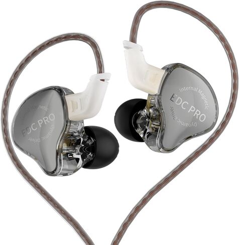 سماعات رأس KZ EDC Pro داخل الأذن، سماعات أذن سلكية HiFi Stereo IEM Dynamic Driver مع كابل قابل للفصل، سماعات أذن عازلة للضوضاء العميقة للمطربين والموسيقيين عشاق الصوت (OFC، Nomic) in Saudi Arabia