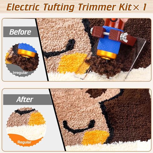 BESGEER 2024 Rug Tufting Gun Starter Kit with Frame with Carpet Trimmer - Rug Tufting Gun with Carpet Trimmer Kit with Tufting Frame, 2 in 1 Cut & Loop Pile Carpet Gun& Carpet Carving Clippers（Blue） in Kuwait