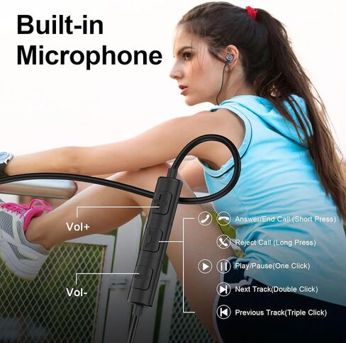 سماعات رأس USB C سلكية داخل الأذن، سماعات أذن من النوع C، سماعات أذن سلكية USB-C عميق باس لهاتف iPhone 15 Pro Max iPad Air Plus Samsung Galaxy A53 A54 S21 S22 S23 Ultra OnePlus 10 Google Pixel7 (أحمر) in Kuwait