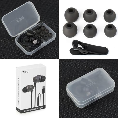 سماعات رأس USB C سلكية داخل الأذن، سماعات أذن من النوع C، سماعات أذن سلكية USB-C عميق باس لهاتف iPhone 15 Pro Max iPad Air Plus Samsung Galaxy A53 A54 S21 S22 S23 Ultra OnePlus 10 Google Pixel7 (أحمر) in Kuwait