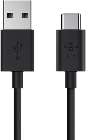 بلكين USB-IF معتمد 2.0 USB-A إلى USB-C (USB نوع C) كابل شحن، 6 أقدام / 1.8 متر، أسود in Saudi Arabia