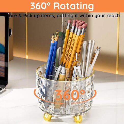 Pencil Pen Holder for Desk, Retro Iron Bucket Shaped Hangable Pen Holder Desk Organizer, DIY Pen Holder Decorated with Cute Stickers for Office, School, Home (Green) in Saudi Arabia