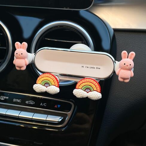 BNTR Cellphone Car Holder Rainbow Stocking Stuffers Animal Cute Vivid Creative Air Vent Gravity Phone Holder Vehicle Phone Mount Clip Cell Phone Mount Cradle Decor for Smartphone Nice Gift (Smile) in Saudi Arabia