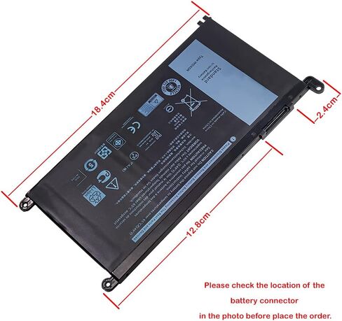 WDX0R FC92N Y3F7Y بطارية كمبيوتر محمول لديل انسبايرون 13 15 5000 7000 5570 7579 7378 5567 7573 5565 5379 5378 خط العرض 3490 3590 3340 3400 3390 3500 3190 Vostro 5468 5 568 P69G 3CRH3 [11.4 فولت] in Kuwait