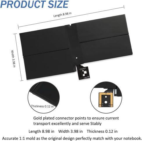 G3HTA038H Laptop Battery Replacement for Microsoft Surface Pro 5th Model 1796/2017 Surface Pro 6 Model 1807/1809/1796/2018 Core i5 i7 m3 FJU-00001 FKG-00001 FKJ-00001 Series DYNM02 with Tools in Saudi Arabia