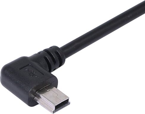 CERRXIAN 9Inch Mini USB Cable Combo Mini USB Female to Right Angle & Left Angle Male Data Sync and Charge Extension Cable (Black)(2-Pack) RL in Saudi Arabia