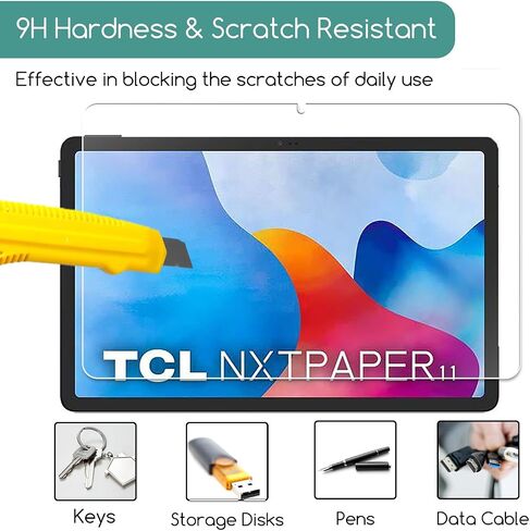 KEANBOLL 2 Pack Designed for TCL Tab 11 & TCL NxtPaper 11 Tablet Tempered Glass Screen Protector (11 inch), Ultra Clear 9H Hardness Scratch Resistant Shield in Saudi Arabia