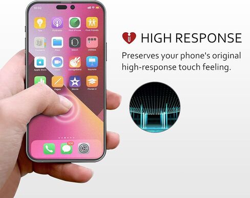 واقي شاشة iCarez HD غير لامع مضاد للوهج لهاتف iPhone 14 Pro Max مقاس 6.7 بوصة [3 عبوات] (صديق للحافظة) ممتاز بدون فقاعات وسهل الاستخدام مع تركيب مفصلي in Kuwait