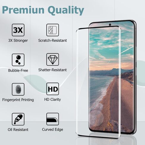 3+2 Pack Galaxy S20 Plus Screen Protector+Camera lens film 9H Hardness Tempered Glass Screen Protector Bubble-Free, Easy Installation,Compatible Fingerprint Unlock,for Samsung Galaxy S20 Plus 6.7 Inch in Kuwait